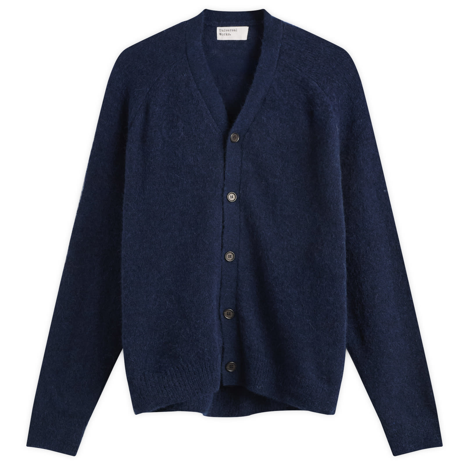 Universal Works Men's Alpaca David Cardigan in Navy, Size Small
