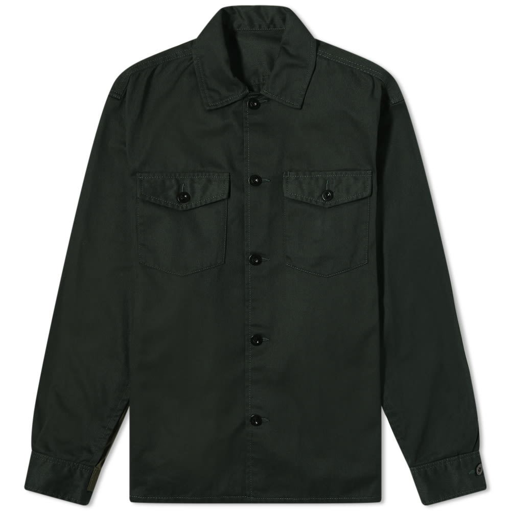Sacai Chino And Grosgrain Shirt Green | END. (US)