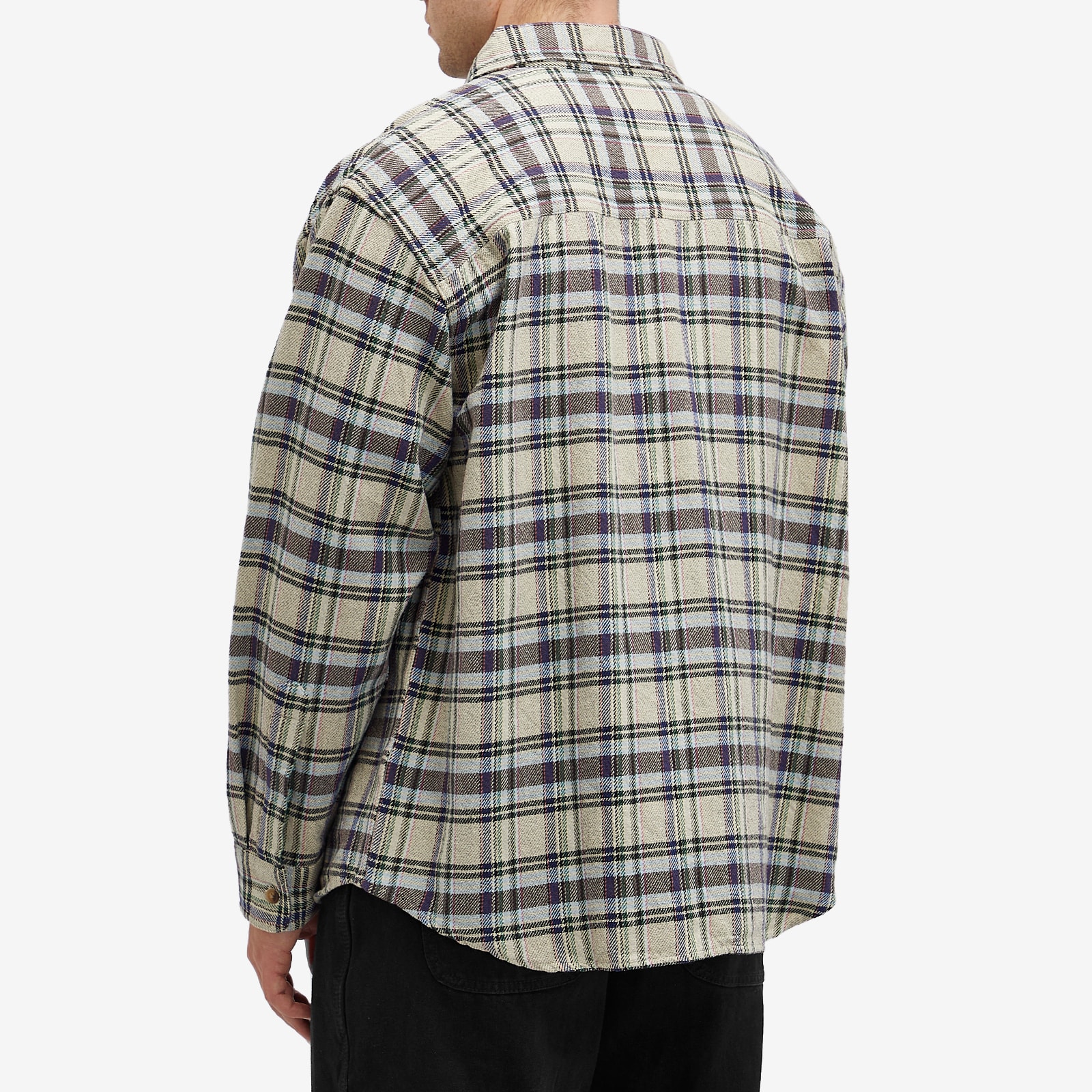 Fucking Awesome Men's Rusty Plaid Flannel Shirt Grey - Curated