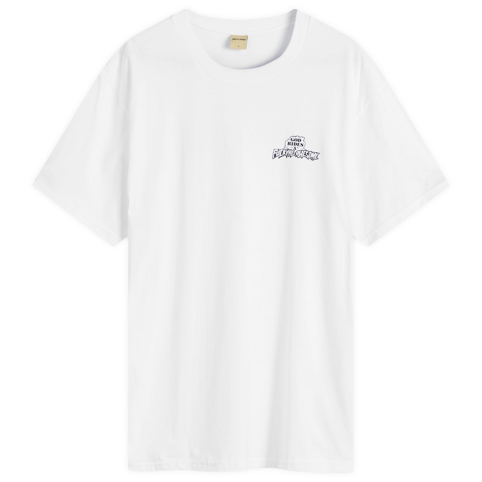 【Fucking Awesome】God Rides FA Tシャツ コットン メンズ 半袖 Fucking Awesome God Rides FA T-Shirt in Black | SVD