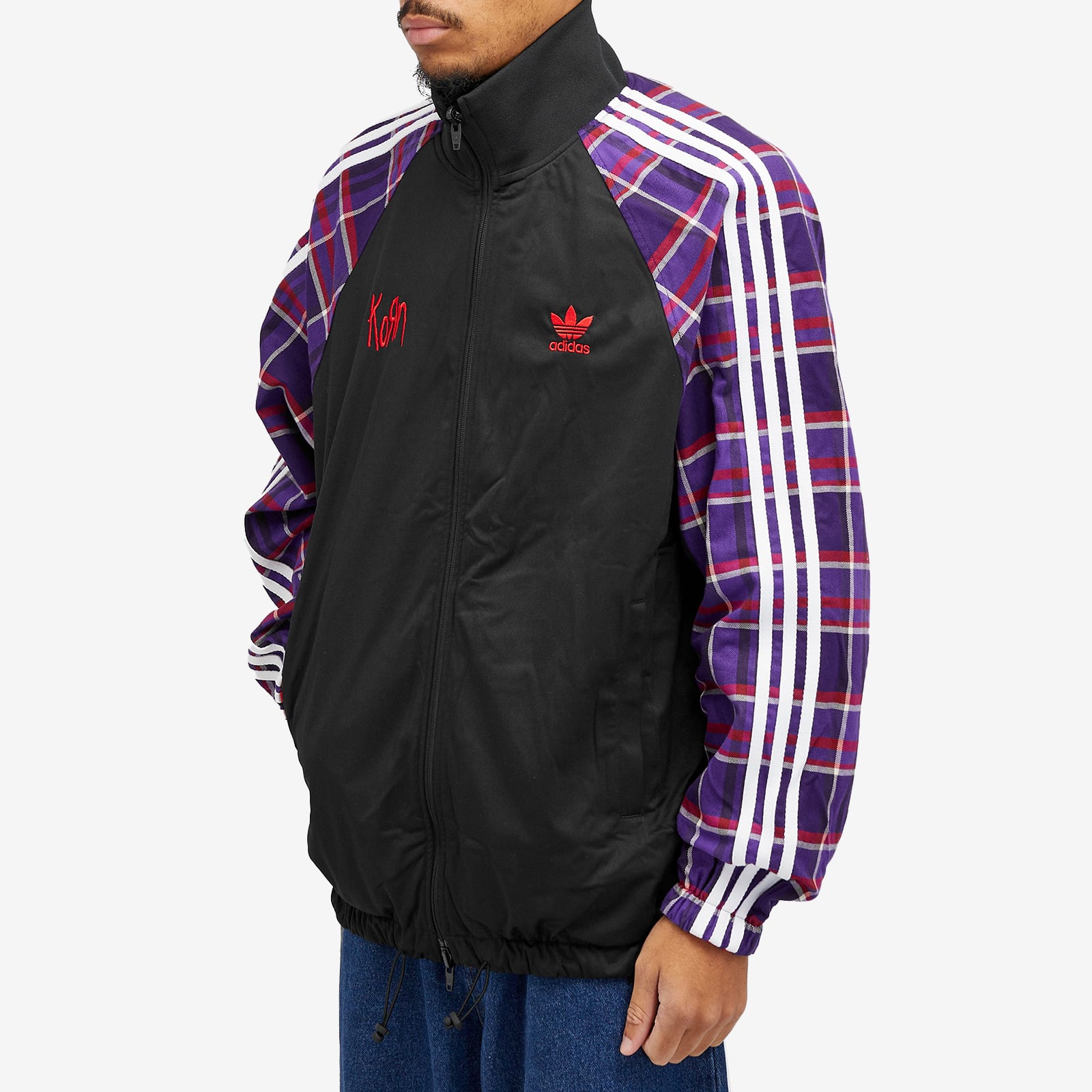 adidas Originals x Korn 3-Stripes Reversible Track Top, Black