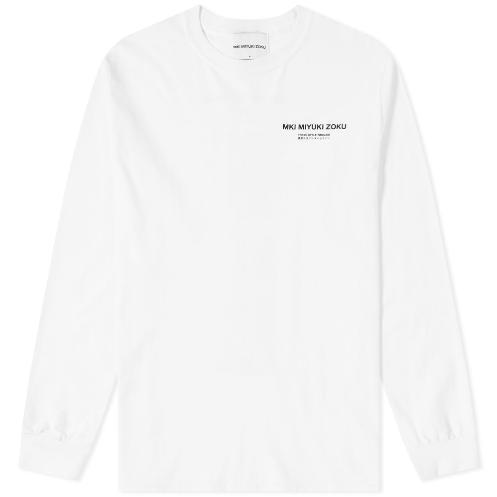 MKI Long Sleeve List Print Tee White | END. (US)