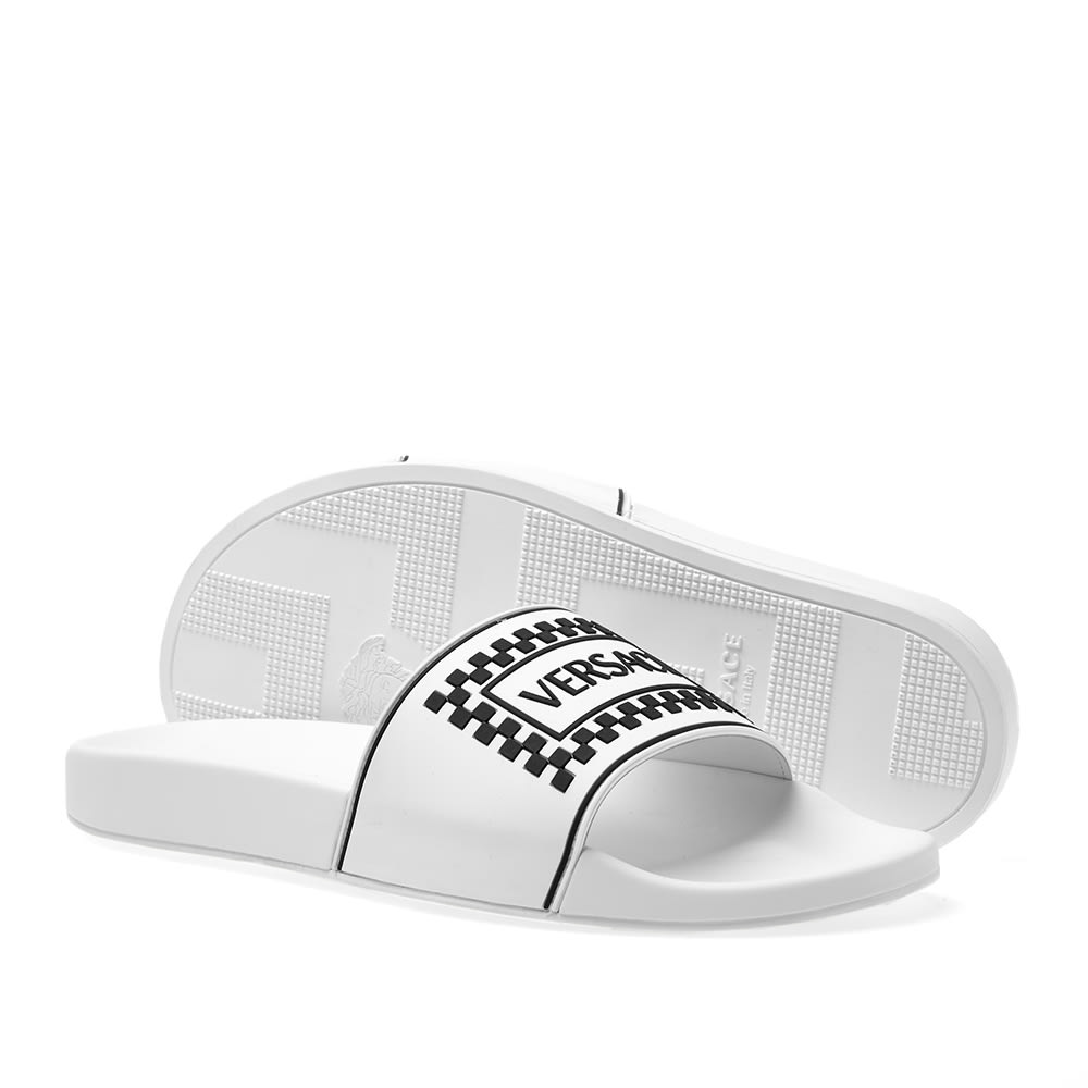 Versace Logo Pool Slide White & Black END. (Europe)