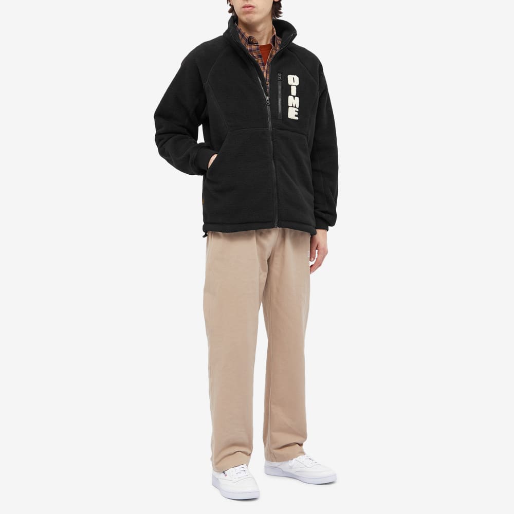 Dime Hi Pile Sherpa Jacket Black | END 