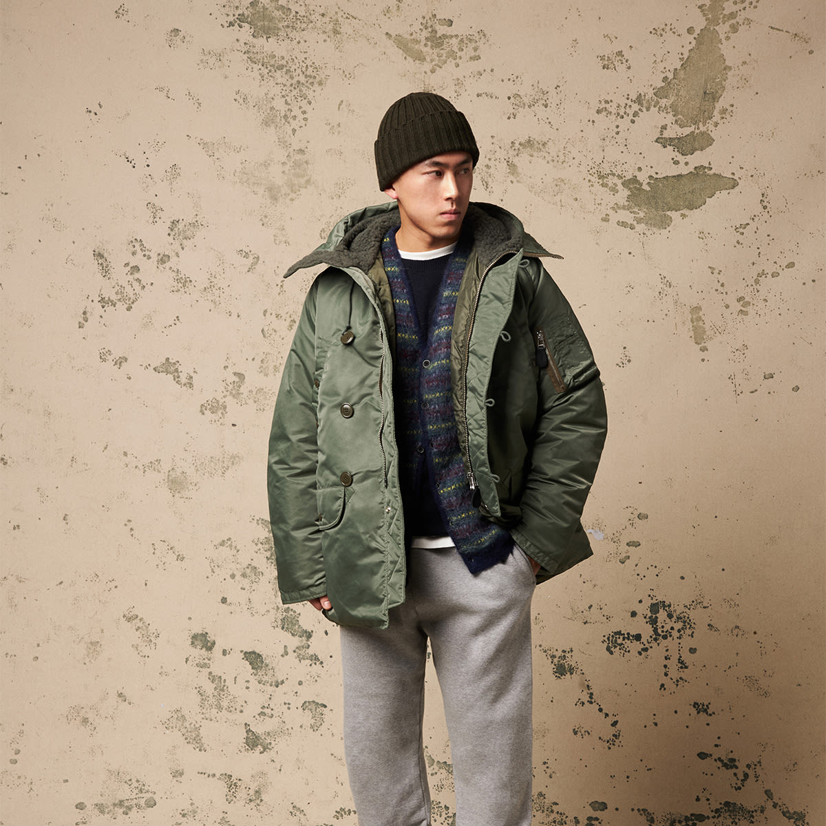 新品同様✨ BEAMS PLUS N-3B Down sage S Beams Plus Men's MIL Type N-3B Down Jacket Sage | 38180373139-66
