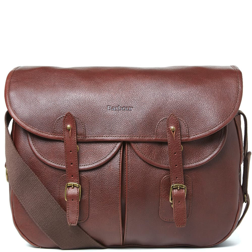 Barbour leather shop satchel