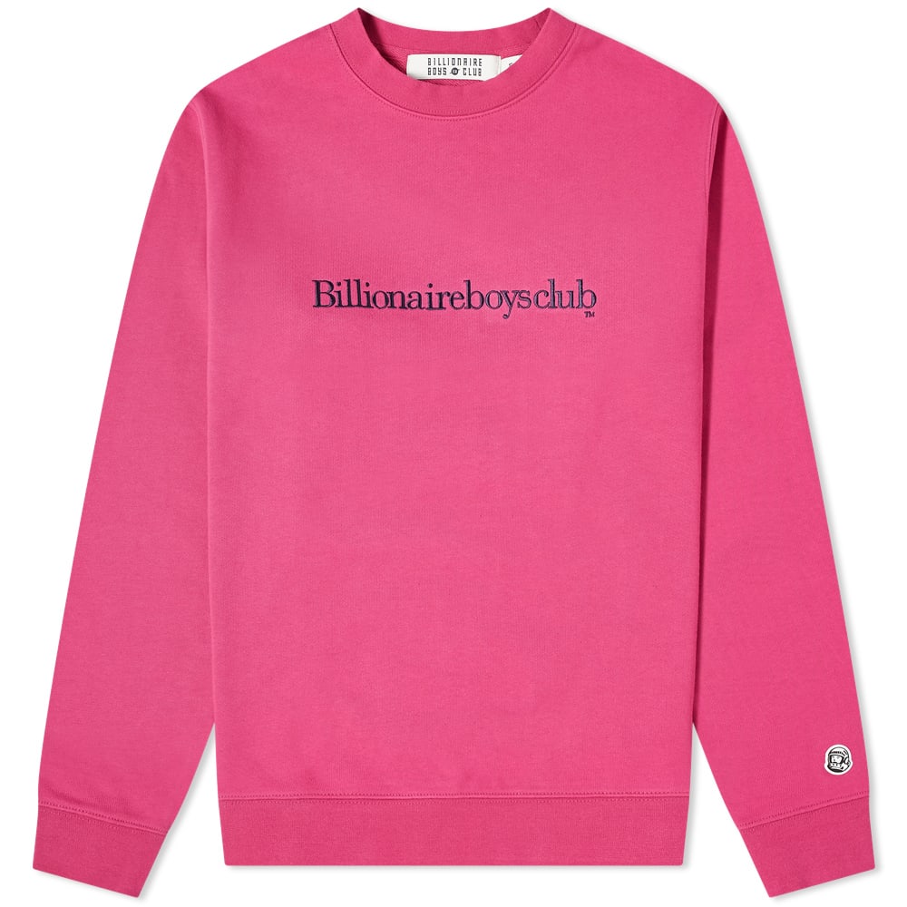 Billionaire Boys Club Embroidered Logo Crew Sweat Pink END.