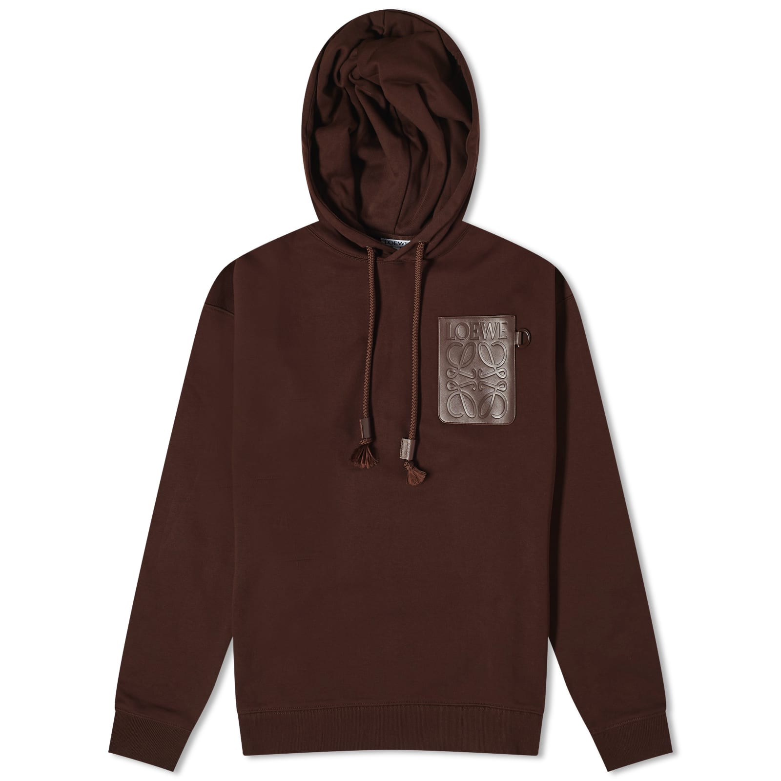 Loewe Anagram Patch Pocket Hoodie Chocolate Brown | END. (US)