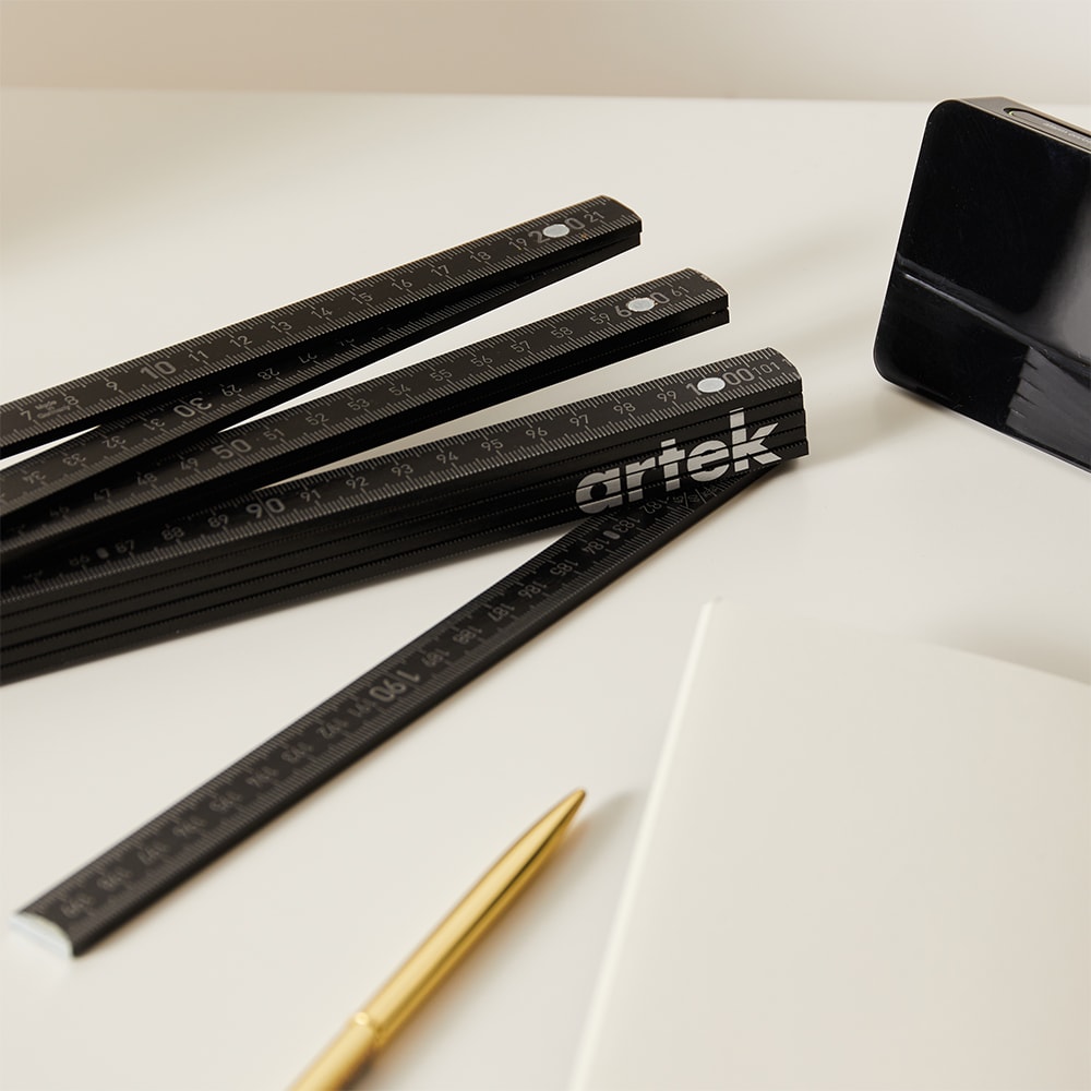 Artek Folding Ruler Black Lacquered Beech END.