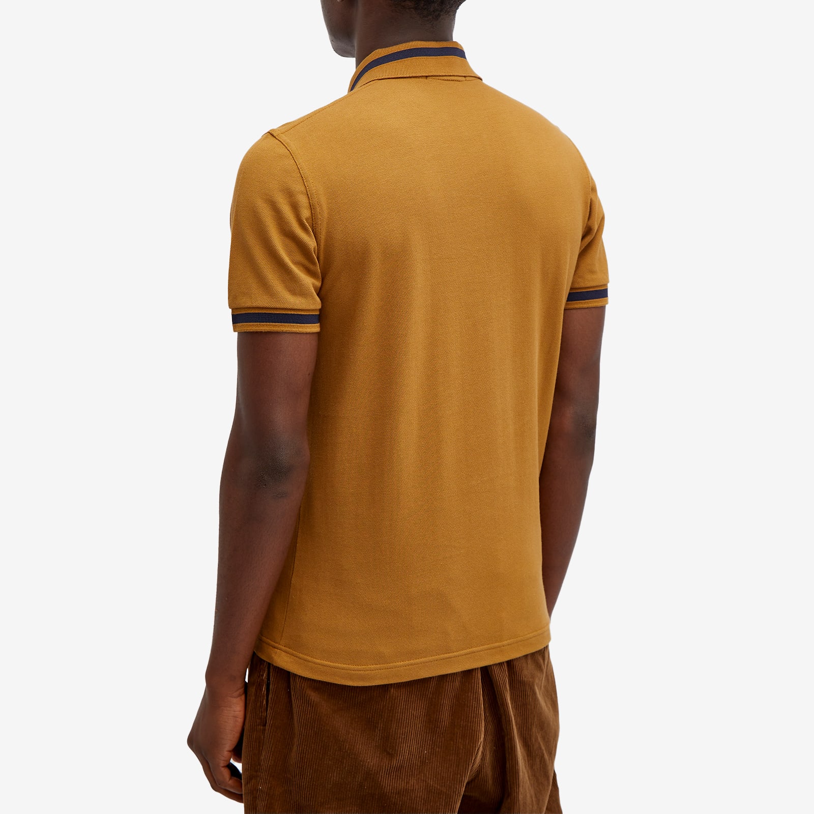◇FRED PERRY◇ M2 Single Tip Fred Perry Shirt Dark Caramel N Fred Perry Polo Dark Caramel / Snow White / Silver Blue