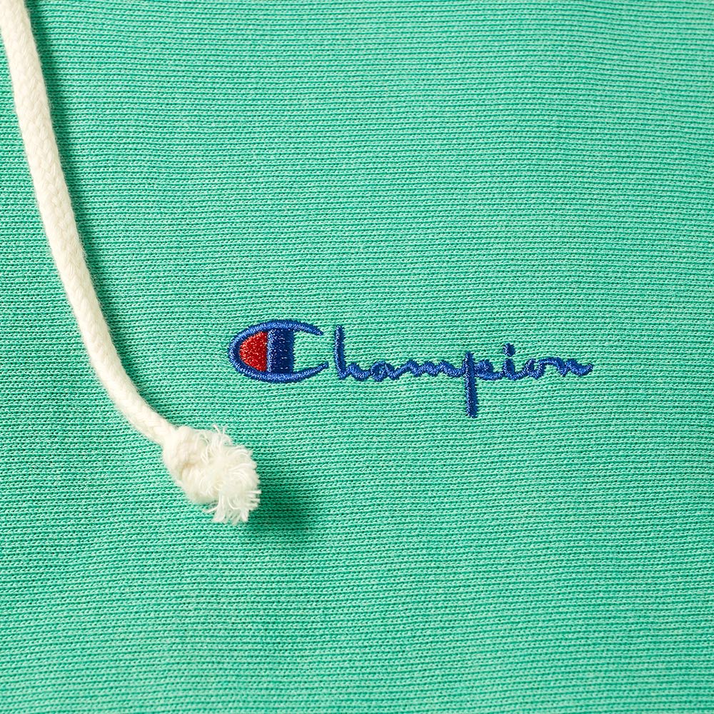 Champion Reverse Weave Small Script Logo Hoody Kelly Green End