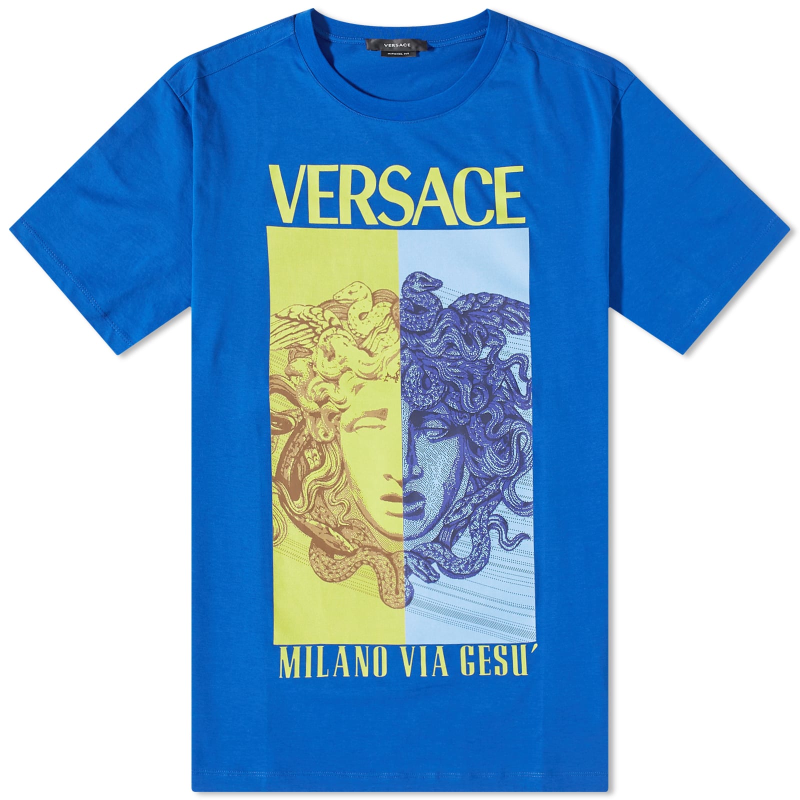 Versace Split Medusa Logo TShirt Blue END.