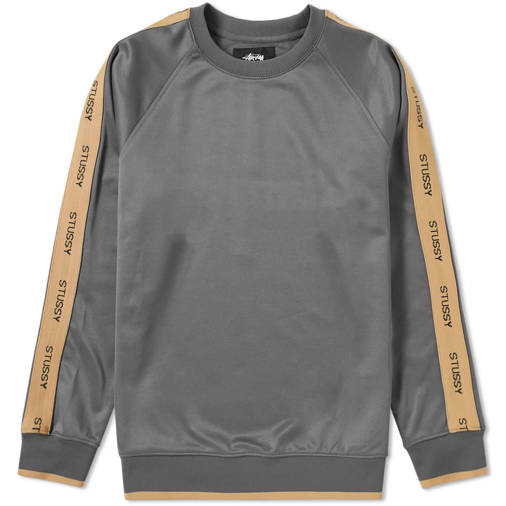 トップス STUSSY poly track sweat Stussy Poly Track Crew Sweat Grey | END. (US)