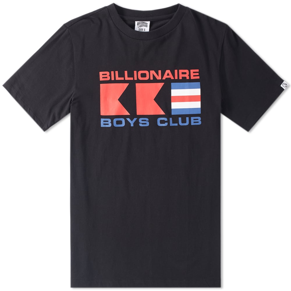The brainchild of Pharrell Williams and Japanese design star, Nigo, Billionaire Boys Club is a top name in the world of premium streetwear.
The Nautical Signal Tee comes cut from pure cotton and is decorated front and back with nautically inspired, tri-coloured and screen printed graphics. A ribbed crew neckline and a woven logo tab to the sleeve neatly finish this piece. 

100% Cotton
Screen Printed Graphics
Crew Neckline
Woven Logo Tab to the Sleeve