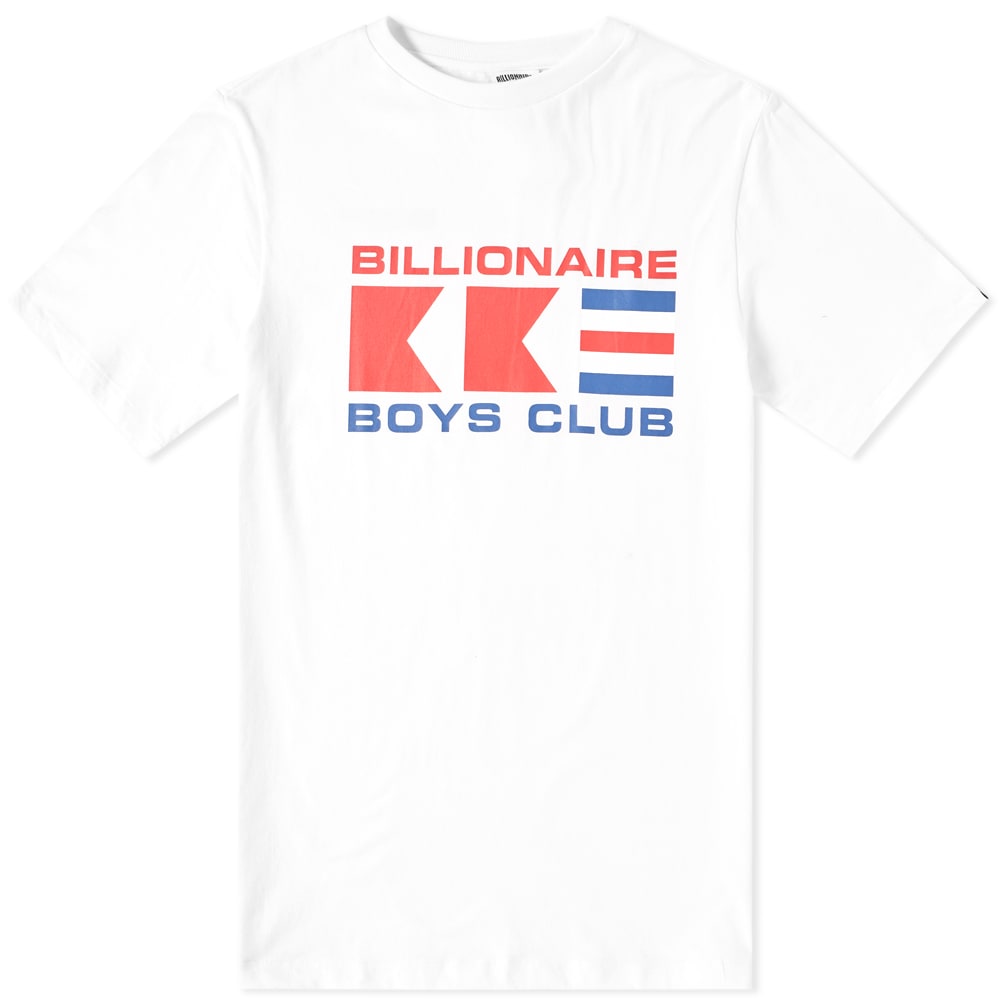 The brainchild of Pharrell Williams and Japanese design star, Nigo, Billionaire Boys Club is a top name in the world of premium streetwear.
The Nautical Signal Tee comes cut from pure cotton and is decorated front and back with nautically inspired, tri-coloured and screen printed graphics. A ribbed crew neckline and a woven logo tab to the sleeve neatly finish this piece. 

100% Cotton
Screen Printed Graphics
Crew Neckline
Woven Logo Tab to the Sleeve
