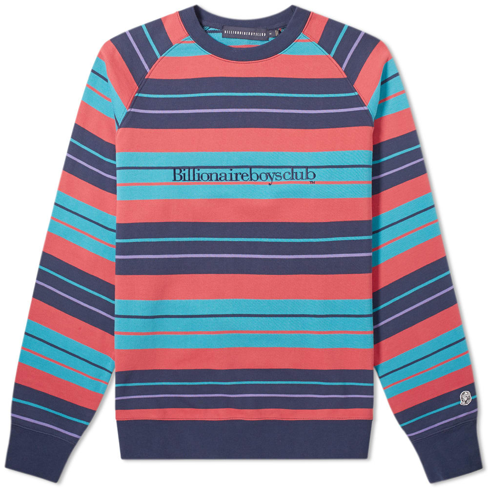 Billionaire Boys Club Multi Stripe Raglan Sweat Navy | END. (Global)