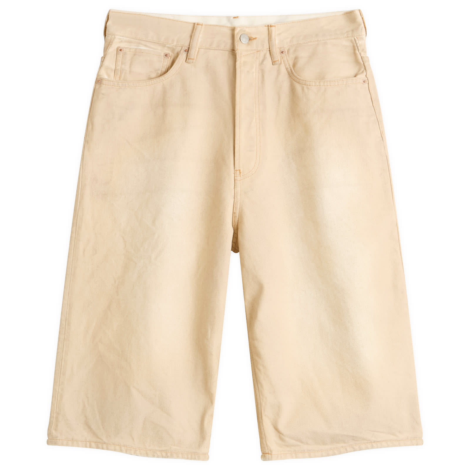 Acne Studios Men’s Traffic Sand Wash Denim Shorts Sand Beige