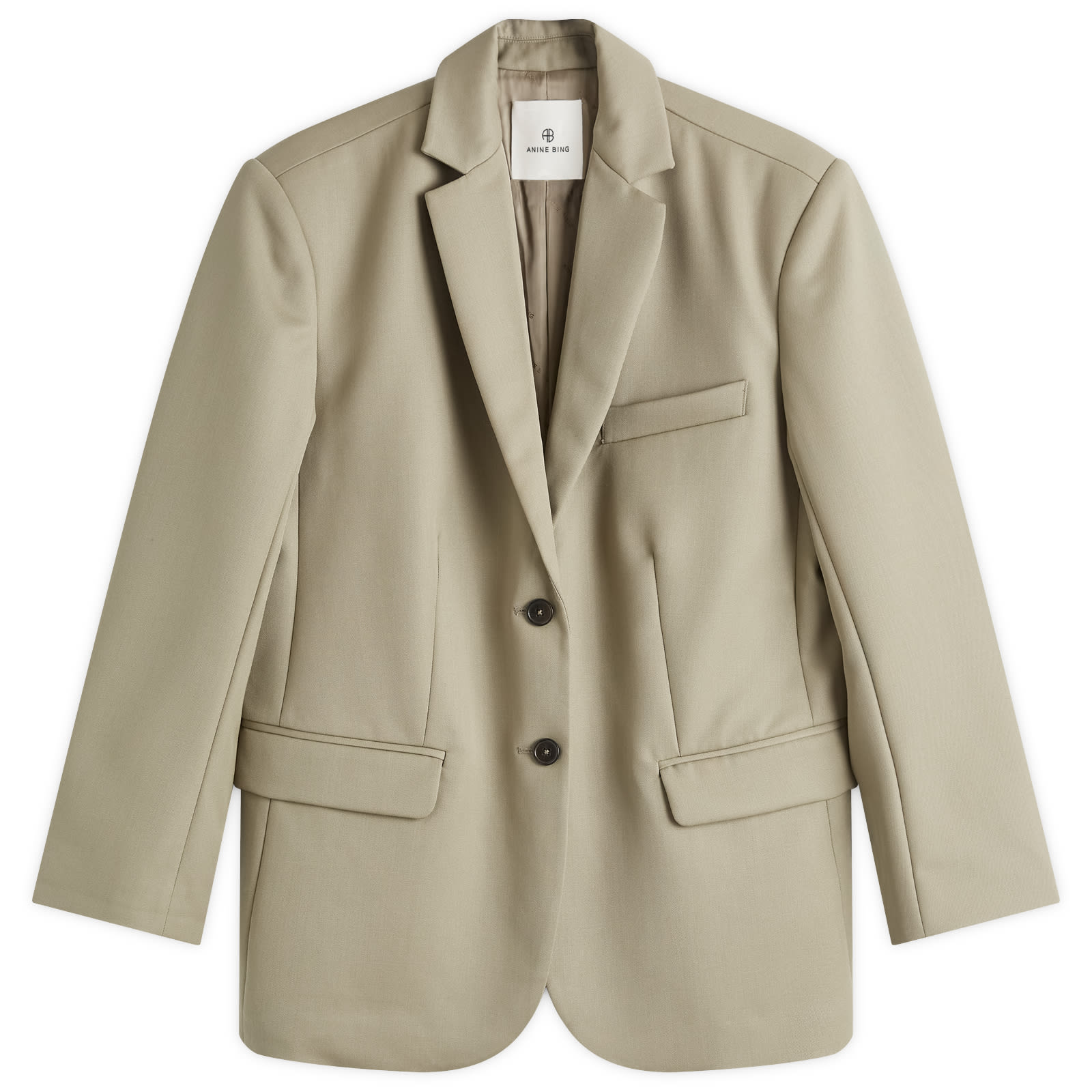 ジャケット ANINE BING Women Outer A 01 7073 250 GREEN Anine Bing Quinn Blazer A-01-7073-250, Green Khaki