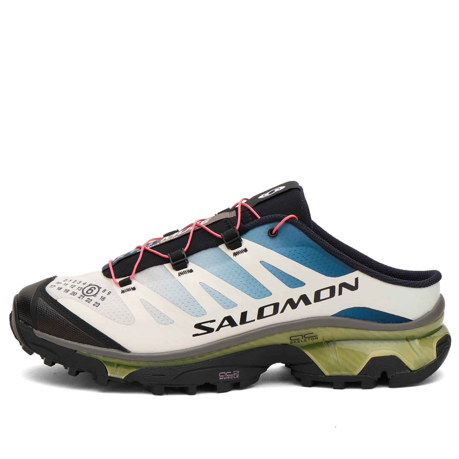 MM6 Maison Margiela x Salomon XT-4 Mule Sneakers in Vanilla Ice/Gibraltar Sea/Sweet Pea, Size UK 9