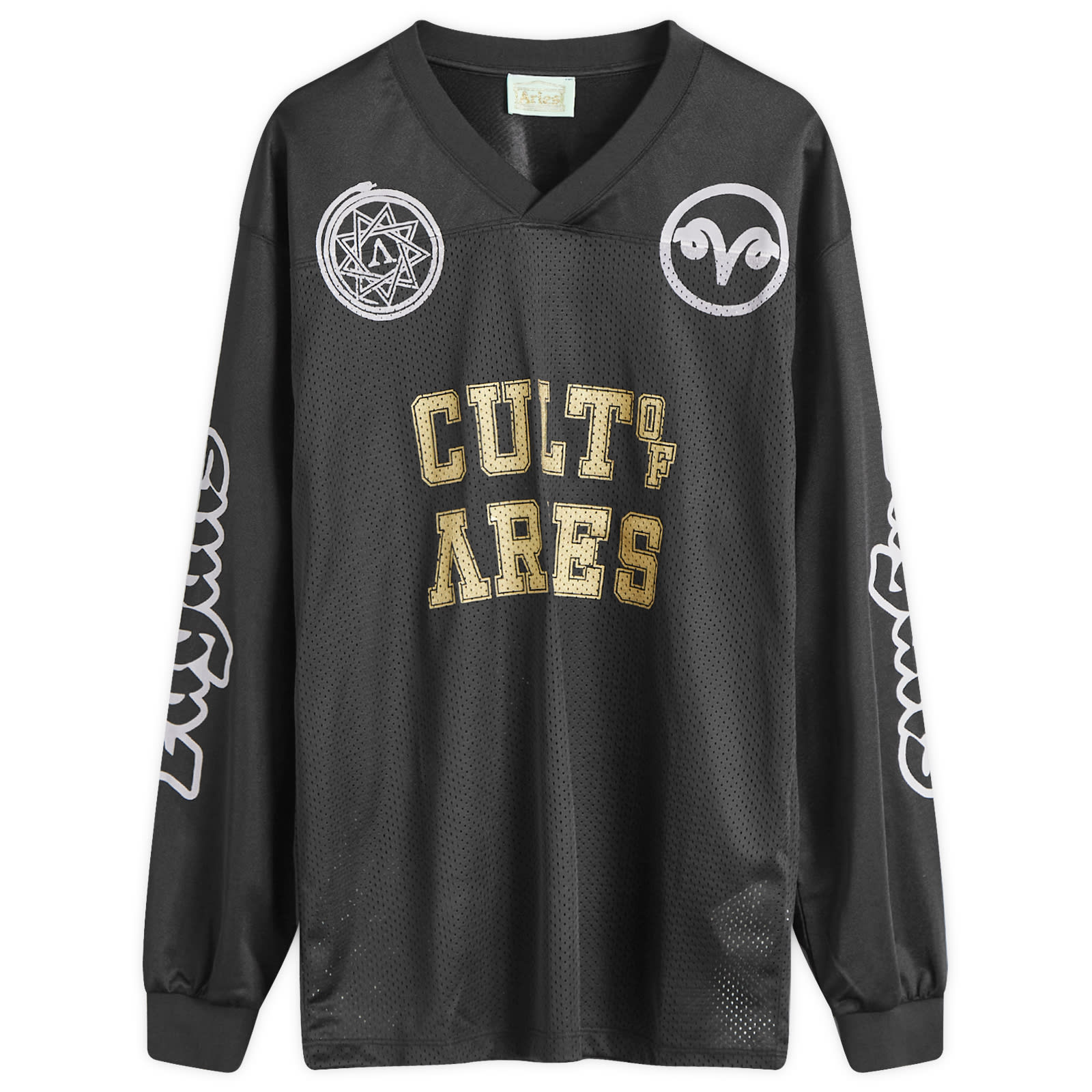 Aries Cult Leader Airtex Jersey Black | END. (CA)