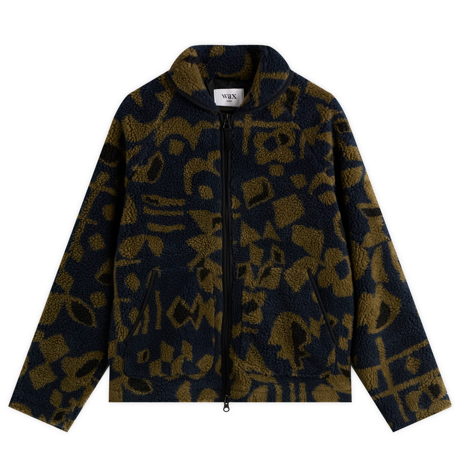 Wax London Men’s Tate Shapes Fleece Navy/Khaki