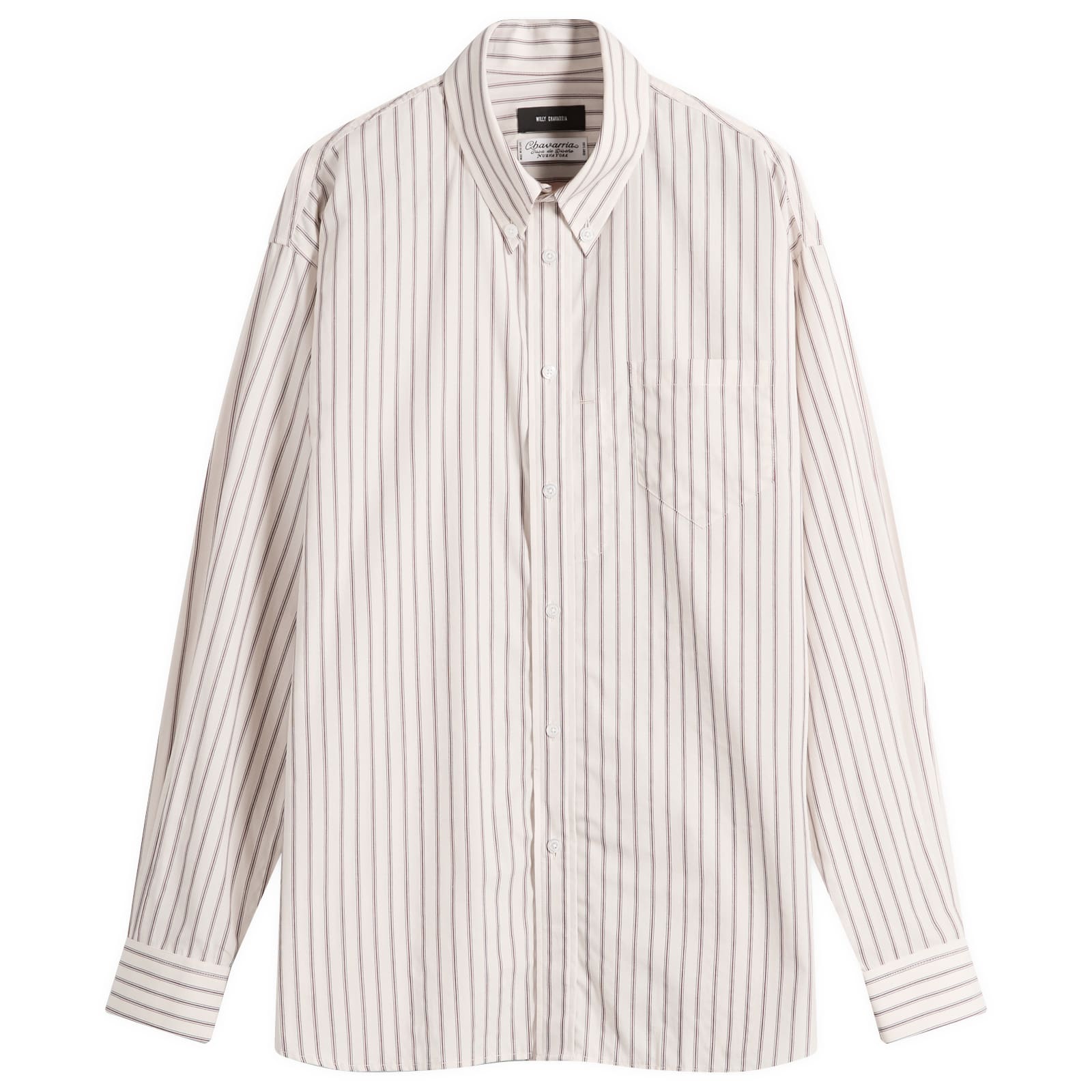 Willy Chavarria — Willy Chavarria Men's Veterano Shirt in Bordeau, Size Medium