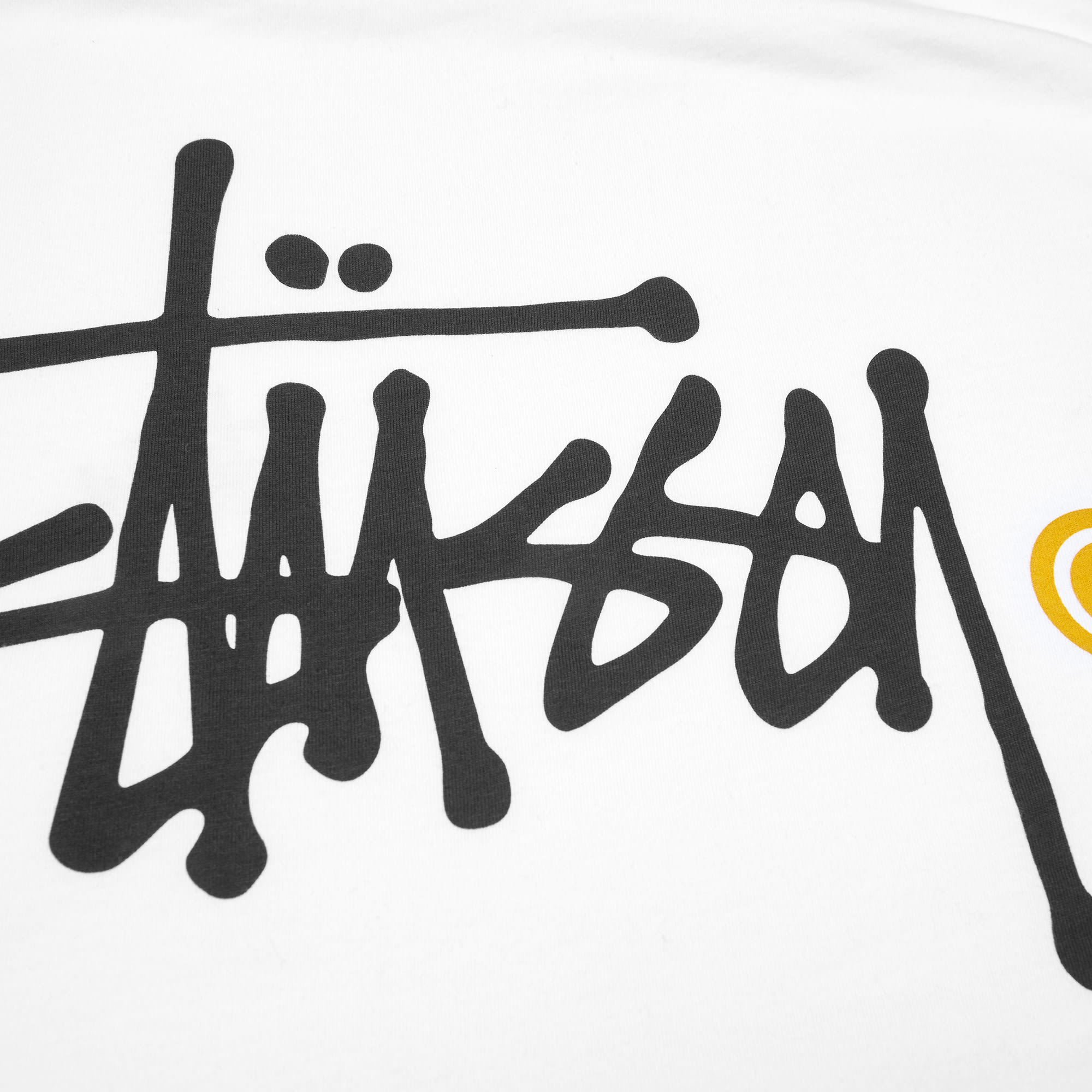 Stussy Basic Logo Tee White & Mustard END. (UK)