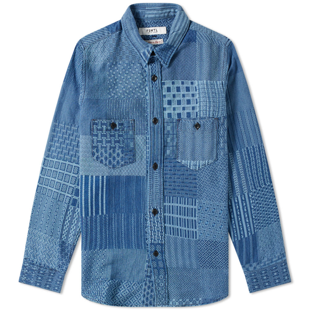 FDMTL Patchwork Jacquard Shirt Indigo 3 Year | END. (Global)