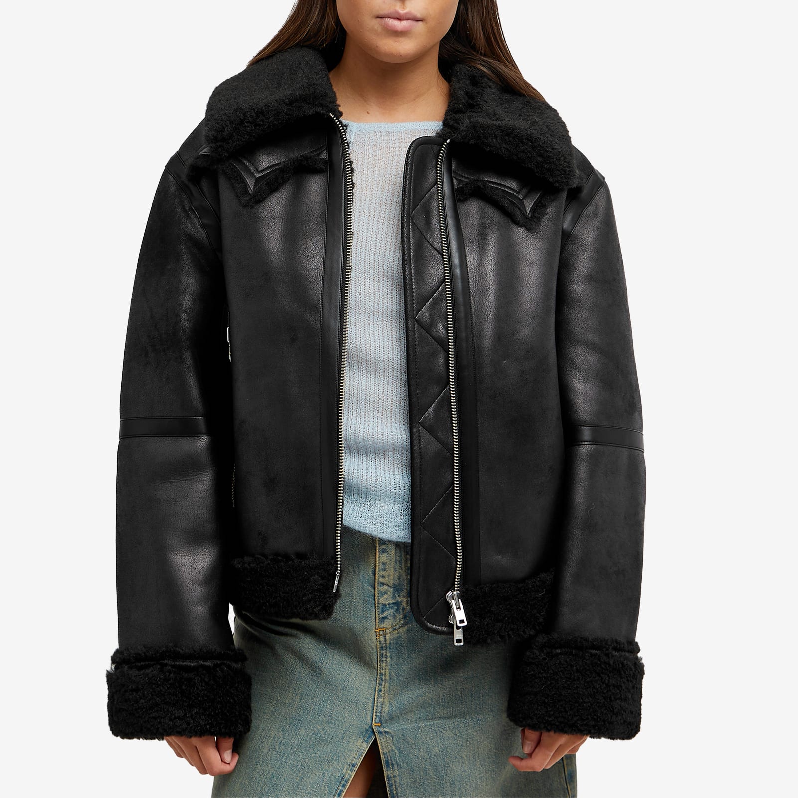 Stand Studio Women's Lessie Faux Leather Jacket Black