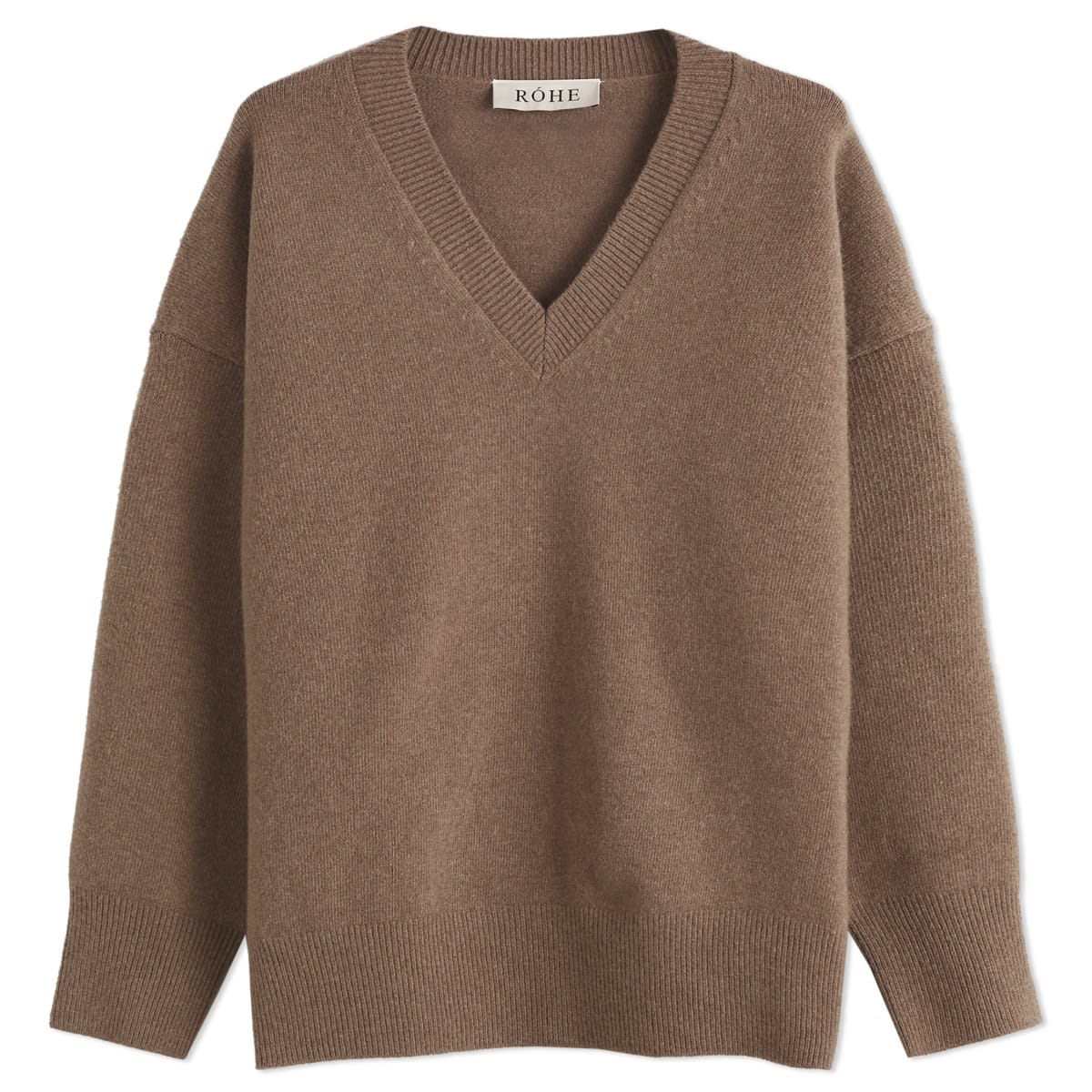5836 Brown V Neck Jumper