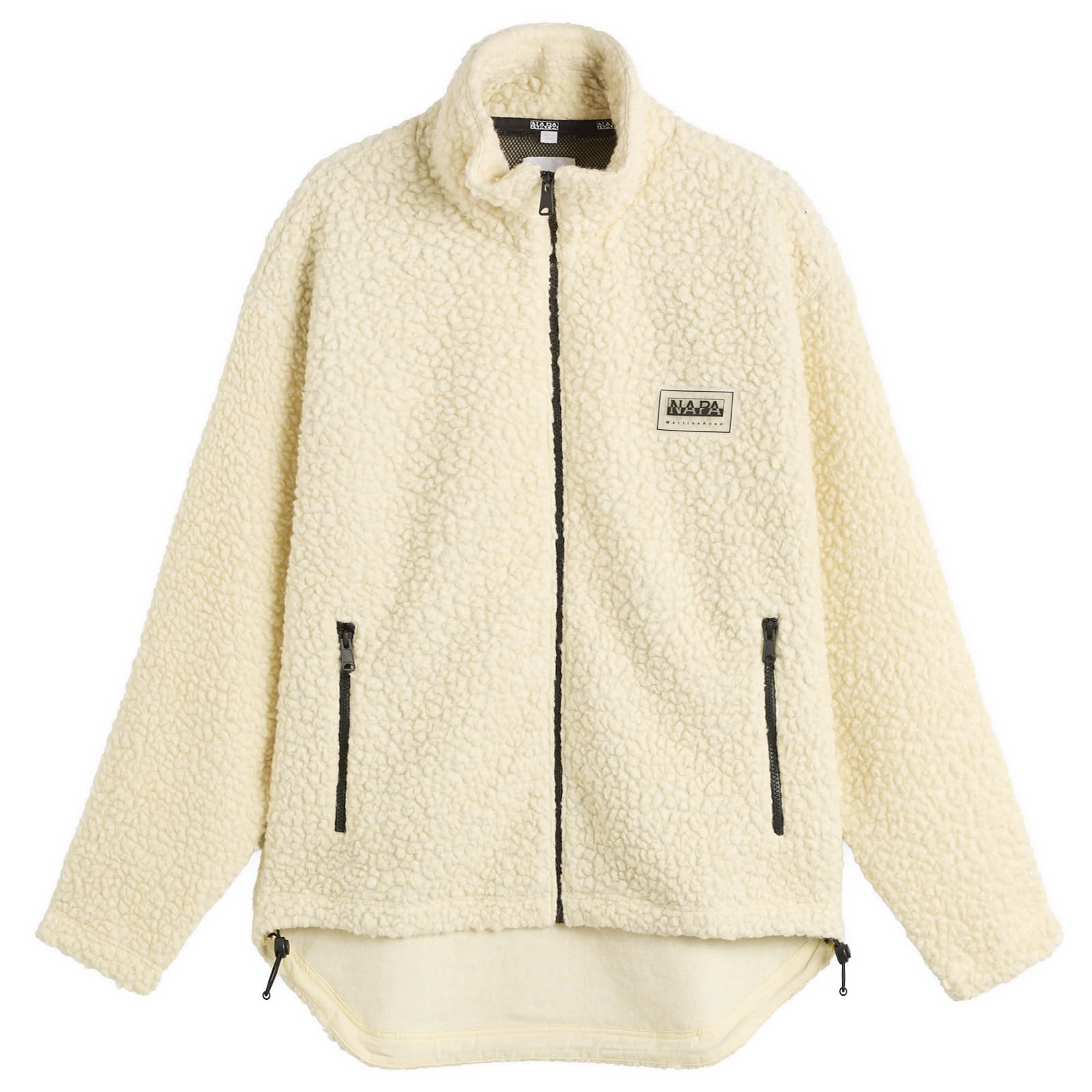 Napapijri — Men's x Martine Rose Logo Fleece Jacket in White Whisper, Size Small