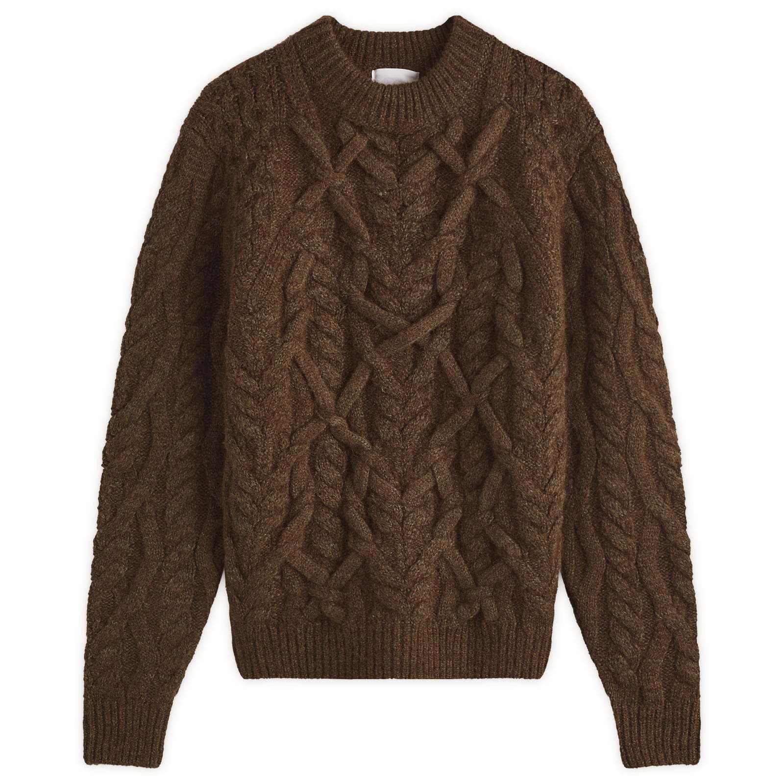 Isabel Marant Men’s Pio Cable Knit Jumper Bronze