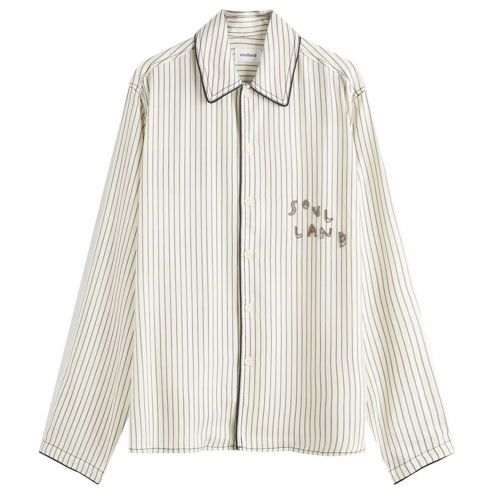 Soulland Men’s Tyra Overshirt Off White Multi