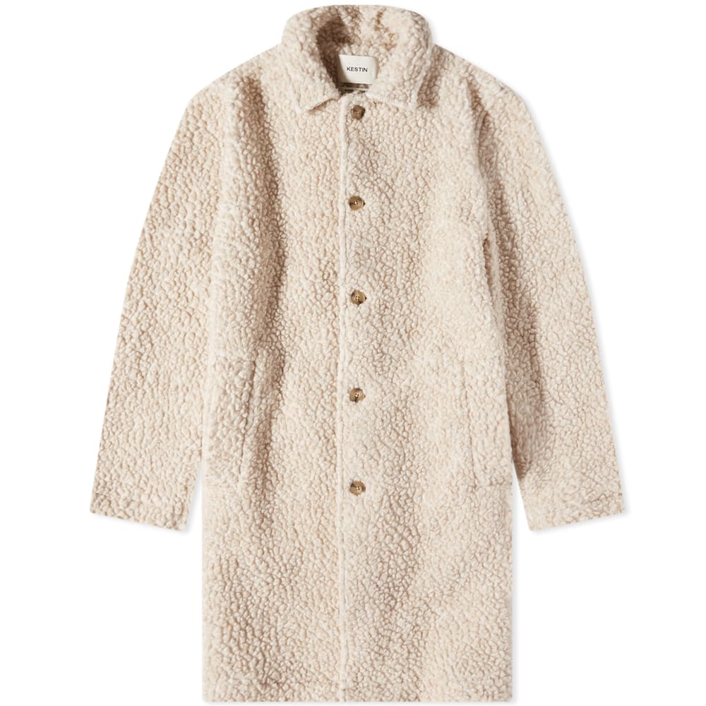 Kestin Edinburgh Overcoat Oatmeal Wool Fleece END. (SG)