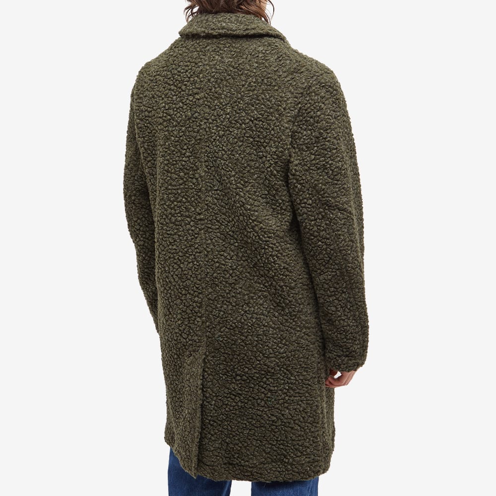 Kestin Edinburgh Overcoat Dark Olive Wool Fleece END. (KR)