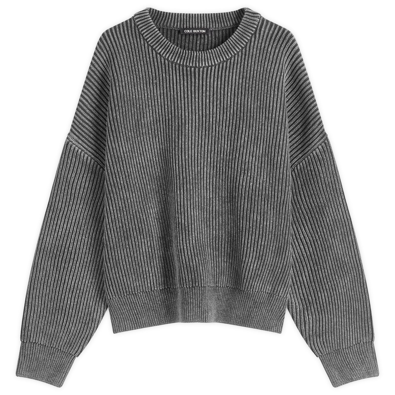 Cole Buxton Acid Wash Knit Sweatshirt Black | END. (GB)