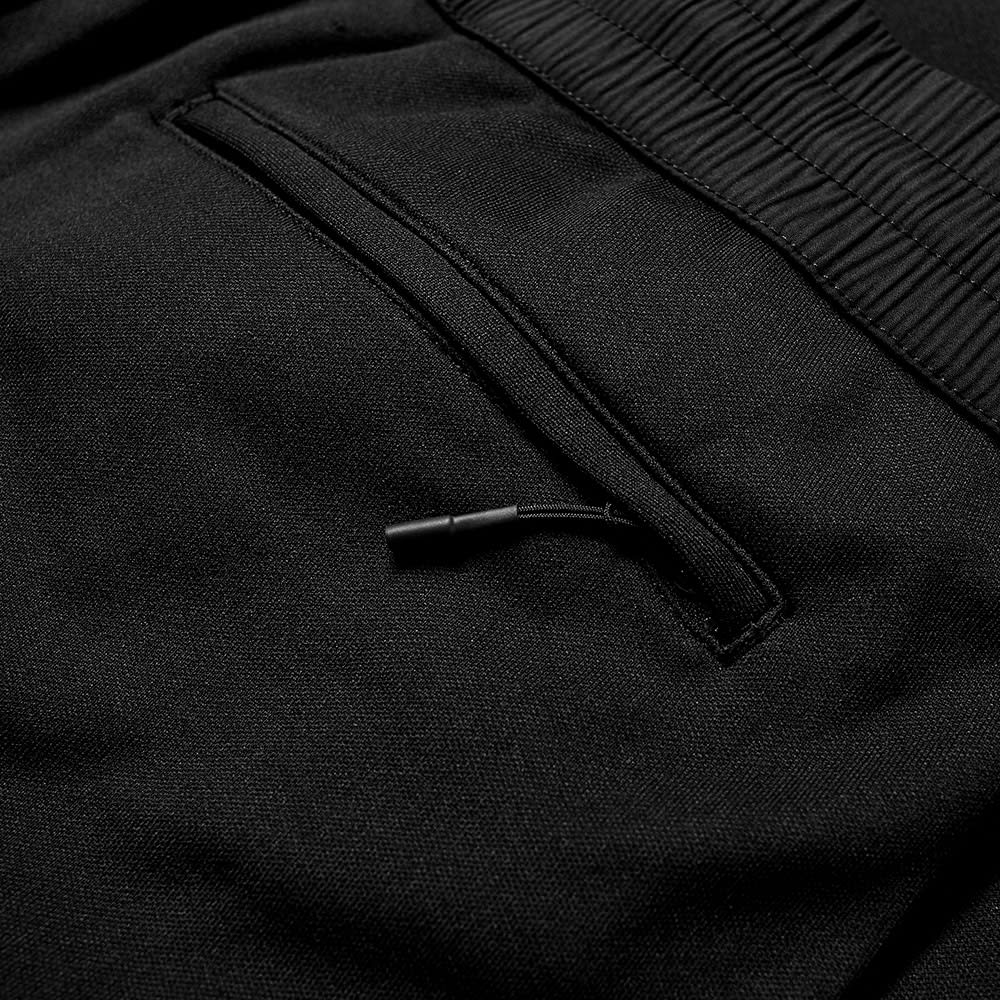 black leather track pants