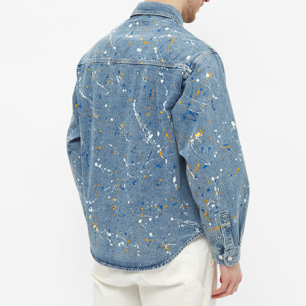 thisisneverthat Paint Splatter Denim Shirt Blue END. (TW)