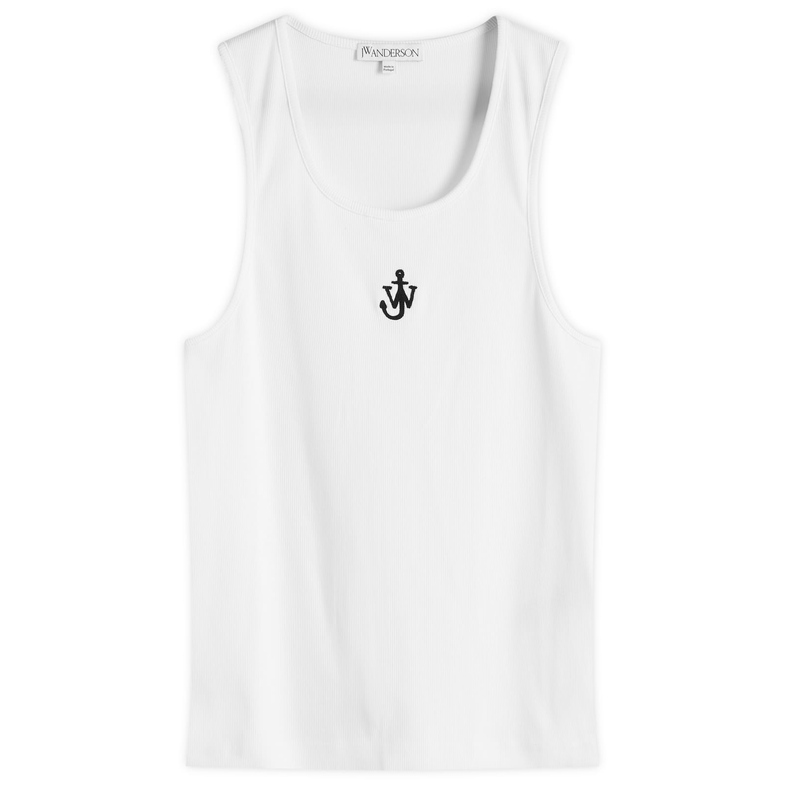 JW Anderson Rib Anchor Embroidery Vest White | END. (US)