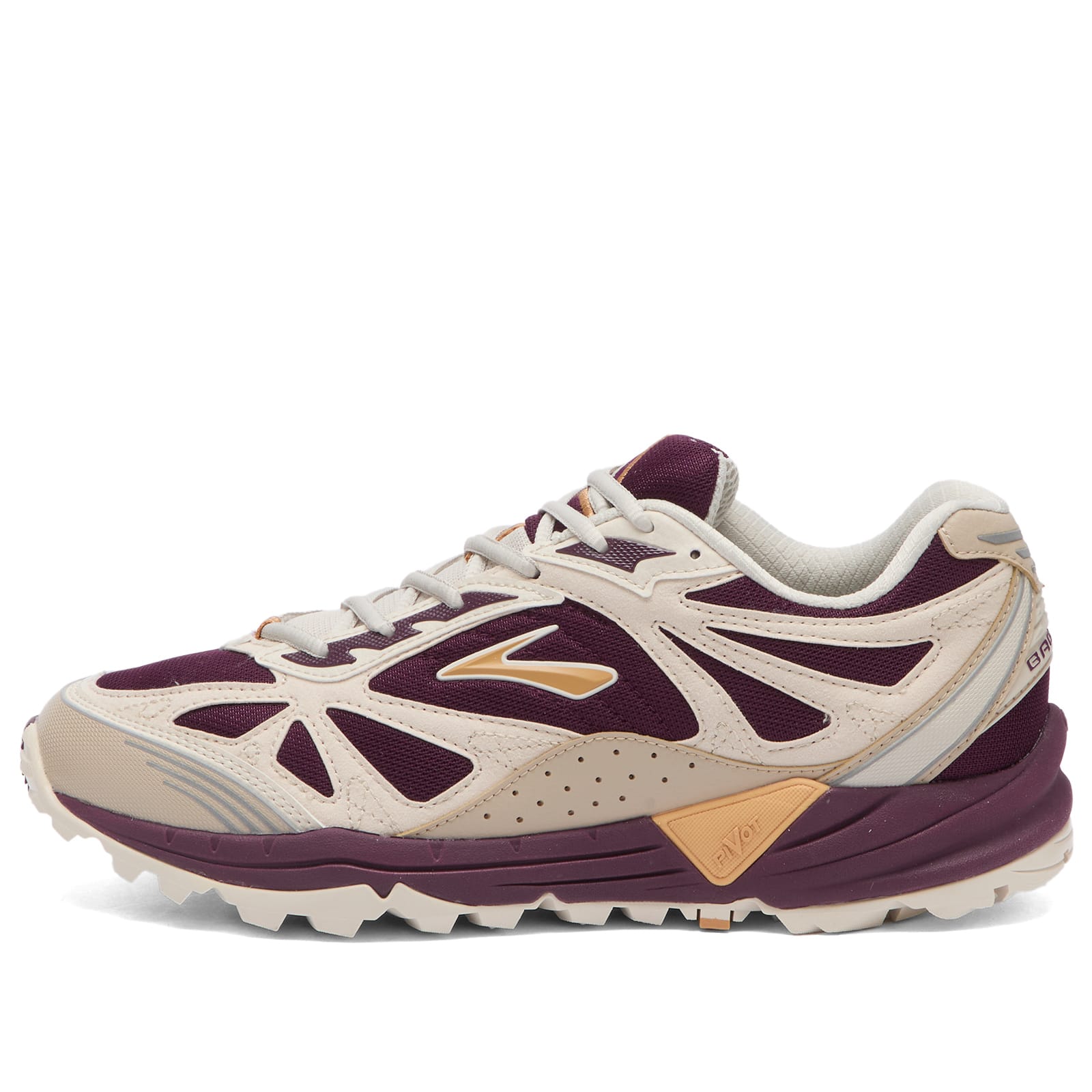 Brooks Men’s Cascadia 1 Sneaker Beet/Moonbeam/Gray