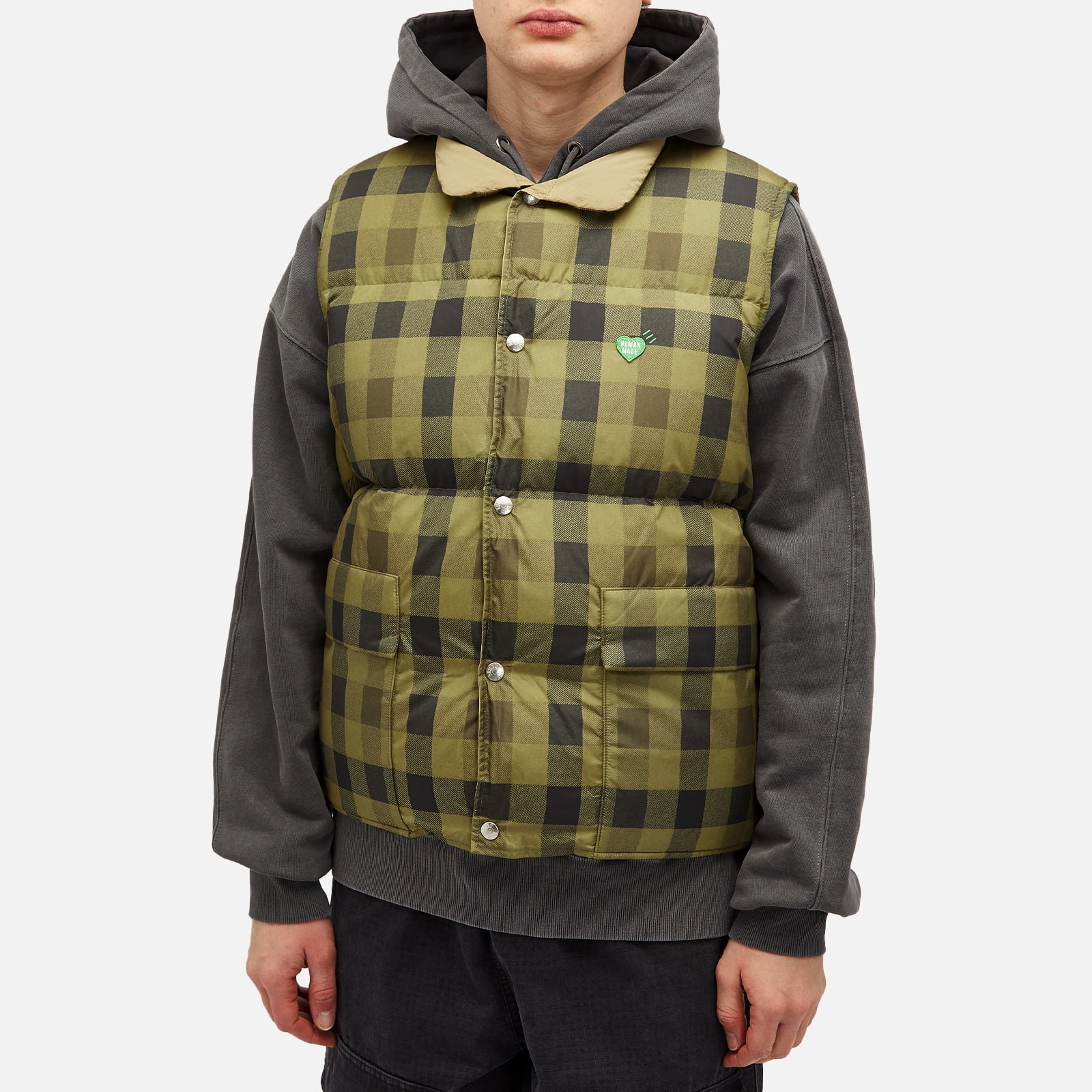 Human Made Men's Reversible Down Vest Beige - Curated Menswear