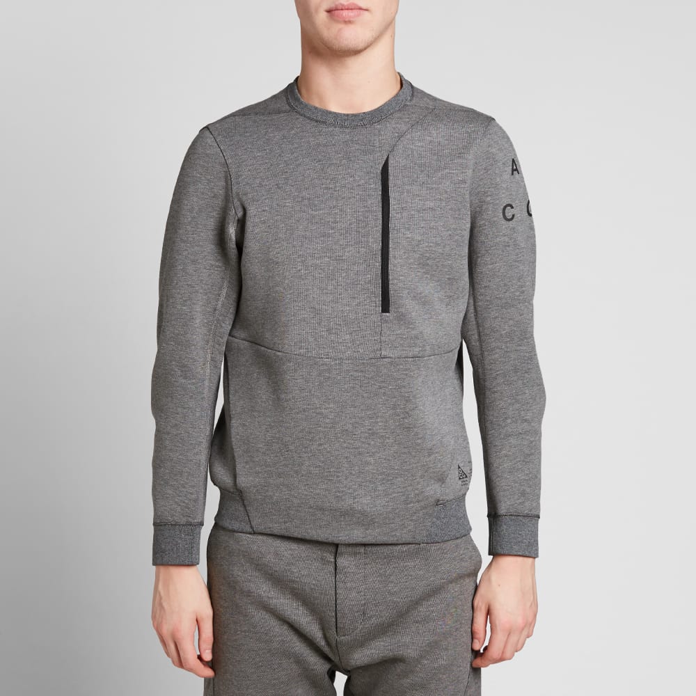 NikeLab ACG Tech Fleece Crew Carbon 