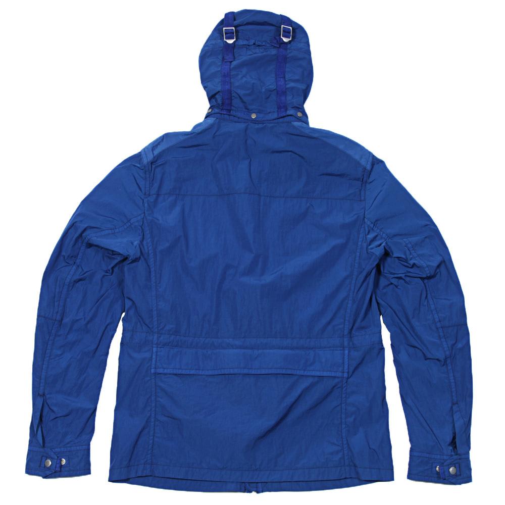 cp company goggle jacket blue