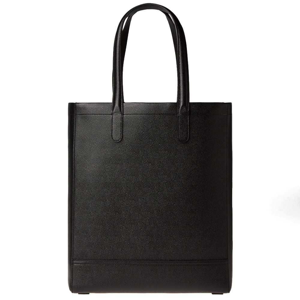 Thom Browne Leather Tote Bag Black Pebble Grain | END.