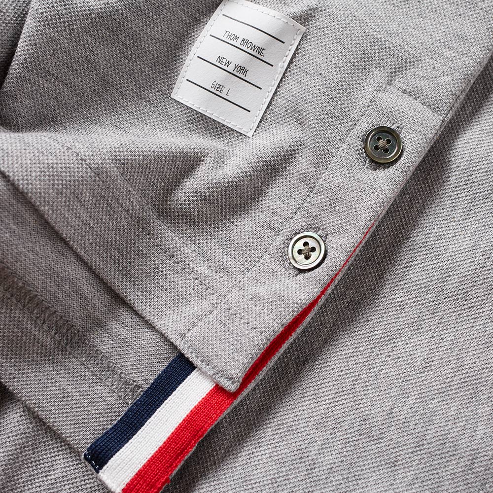 Thom Browne Mercerised Pique Pocket Polo Light Grey | END.