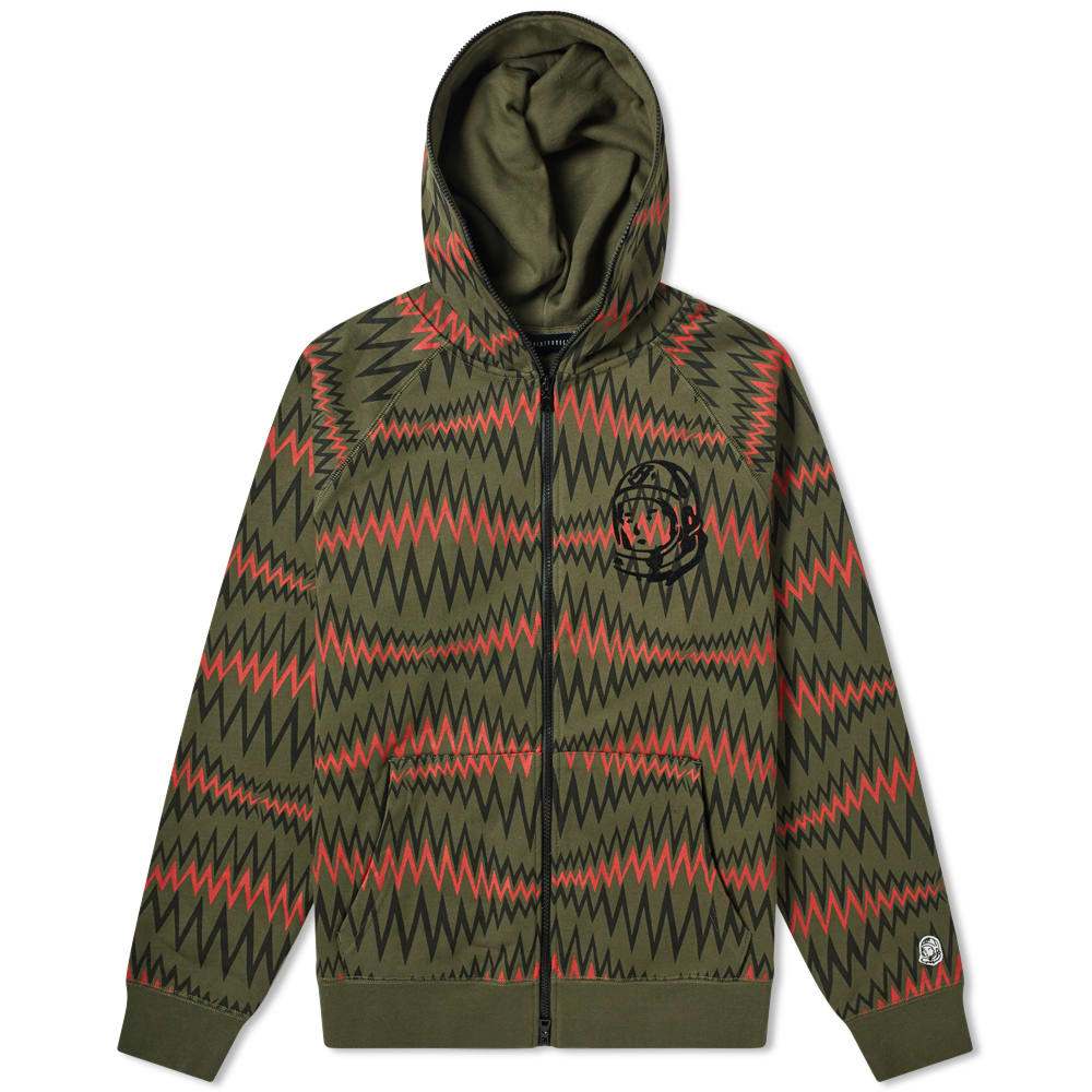 Making sound waves with their latest collection, Billionaire Boys Club produce this zip-up hoody. Ready to keep you cosy, the cotton construction is secured with a full zip closure from the hem all the way up to the hood, fitted with a split kangaroo pocket and trimmed with ribbed cuffs and hem. Decorated with an all-over sound wave print, the label's signature astronaut is printed across the chest and to the reverse – rounding off the unique sweat.

100% Cotton
Zip Closure
Printed Branding
Astronaut Appliqué
Split Kangaroo Pocket
Ribbed Cuffs & Hem