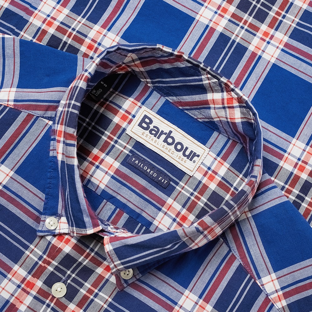 barbour highland check shirt navy