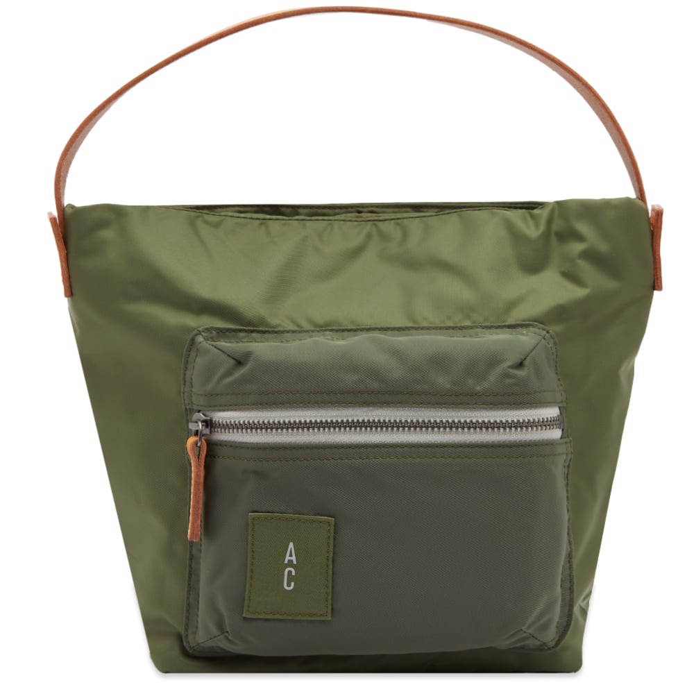 Ally Capellino Kim Nylon Drawstring Bucket Bag Khaki END.