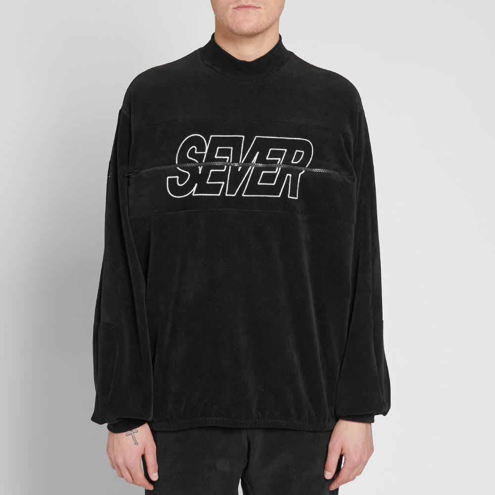 Sever Velour Embroidered Sweat Black | END.