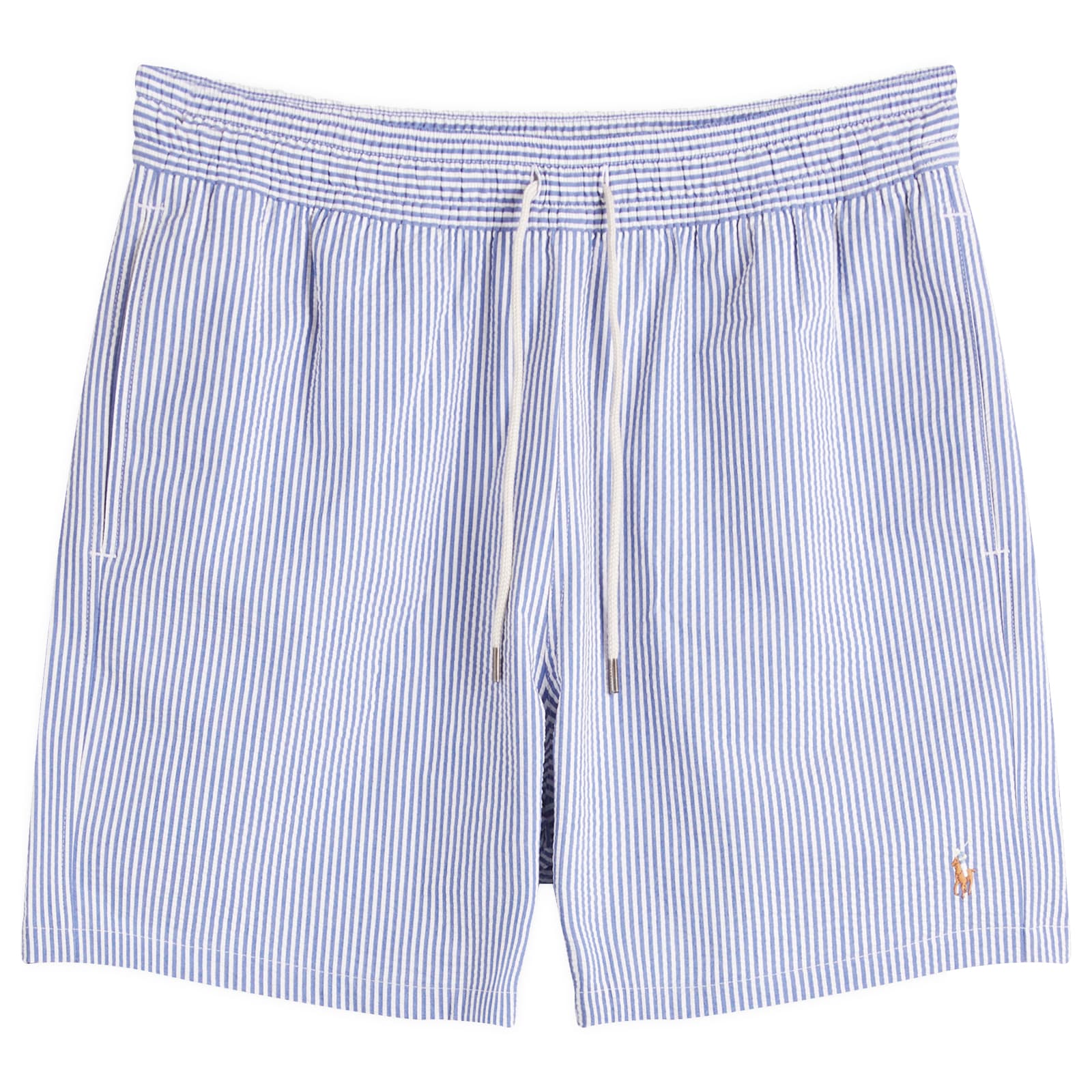 Polo Ralph Lauren Men's Cruise Royal Seersucker Seersucker Stripe Traveler Swim Shorts